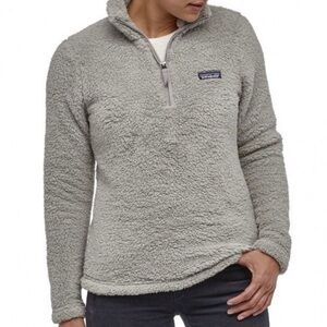 Patagonia Women's Los Gatos 1/4-Zip Fleece Pullover Light Gray Size Large